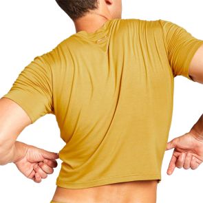 TEAMM8 Body Bamboo Crop Tee TU-CTBODY2 Gold