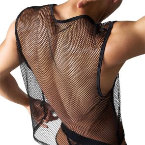 TEAMM8 Edge Net Muscle Tank TU-MCTEDG Jet