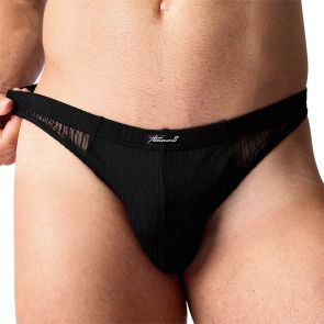 TEAMM8 Romeo Sheer Thong TU-TGROM Noir