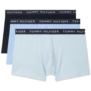 Tommy Hilfiger Logo Waistband Trunks 3-Pack Blues