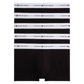Tommy Hilfiger Signature Essential Logo Waistband Trunks 5-Pack Black
