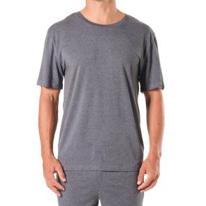 Mitch Dowd Soft Bamboo Crew Neck Sleep Tee VTL182 Grey Marle