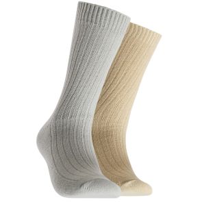 Mitch Dowd Mens Cosy Cabin Home Sock 2-Pack XM249P2 Grey Stone
