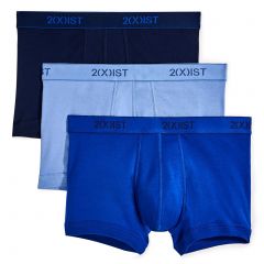 2xist Essentials No Show Trunk 3-Pack 20333 Navy/Cobalt/Porcelain