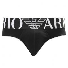 Emporio Armani GA Large Eagle Logo Brief 110814 CC716 Black