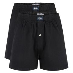 Coast Mens 2-Pack Knit Boxer Shorts KPB0002 Black