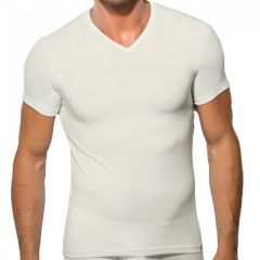 Doreanse Viloft V-Neck Thermal T-Shirt 2885 Ecru