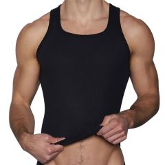 C-IN2 Layers Classic Ribbed Fitted Tank 4327 Black