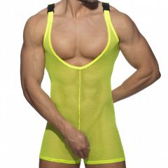 Addicted Mesh Wrestling Suit AD945 Neon Yellow