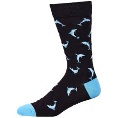 Bamboozld Mens Dolphin Bamboo Socks BBW23DOLPHINR Black