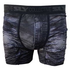 Sly Distressed Denim Style Boxer Briefs BUPRIP Black