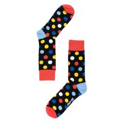 Foot-ies Coloured Dots Sneaker Socks FCOL111 Black/Red