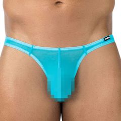 CUT4MEN GLOW Brazilian Mesh Thong C4MSPX06 Turquoise