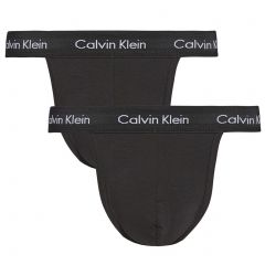 Calvin Klein Cotton Stretch 2-Pack Thongs NB2208 Black