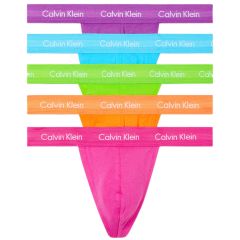 Calvin Klein Cotton Stretch Limited Edition Thongs 5-Pack NB3913 Colours