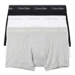 Calvin Klein Cotton Classics 3-Pack Trunks NB4002 Black/White/Heather Grey