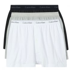 Calvin Klein Cotton Classics 3-Pack Knit Boxers NB4005 Black/White/Grey