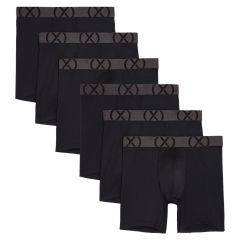 2xist Mens X Sport Mesh Boxer Brief 6-Pack 31R10666 Black