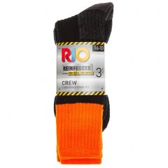 Rio No Hole Work Crew 3-Pack S7453S Fluro Orange