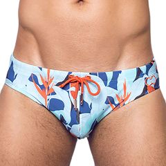 2EROS V10 Print Swim Brief V10002N Caribbean Twist