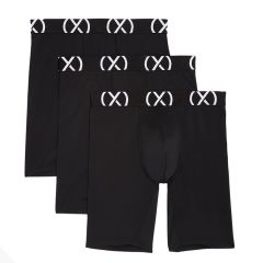 2xist Sport 9" Boxer Brief 3-Pack X20094 Black