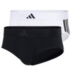 adidas Sportswear Active Flex Cotton 3 Stripes Low Rise Brief 2-Pack 4AM007 Black/White