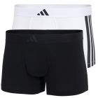 adidas Sportswear Active Flex Cotton 3 Stripes Low Rise Trunk 2-Pack 4AM008 Black/White