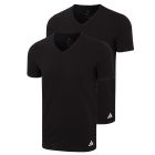 adidas Sportswear Active Flex Cotton V-Neck T-Shirt 2-Pack 4AM017 Black