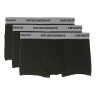 Emporio Armani Trunks 3 Pack 111357 CC717 Black Mens Underwear