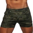 Addicted Camo Short Jeans AD829 Green Camo Mens Pants