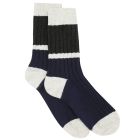 Ambra Organic Cotton Chunky Rib Splice Crew Eclipse