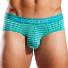 Cocksox Striped Modal Sports Brief CX76MD Sequoia