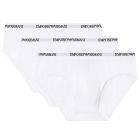 Emporio Armani Stretch Jersey Briefs 3-Pack EM000258 White