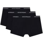 Emporio Armani Stretch Jersey Boxer Briefs 3-Pack EM000259 Black