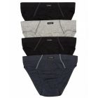 Jockey Cotton Brief 4-Pack M09014 Black/Grey