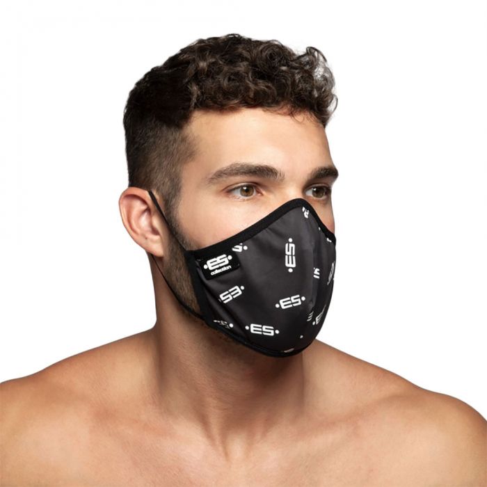 ES Collection ES Logo Face Mask AC110 Black Mens Accessories