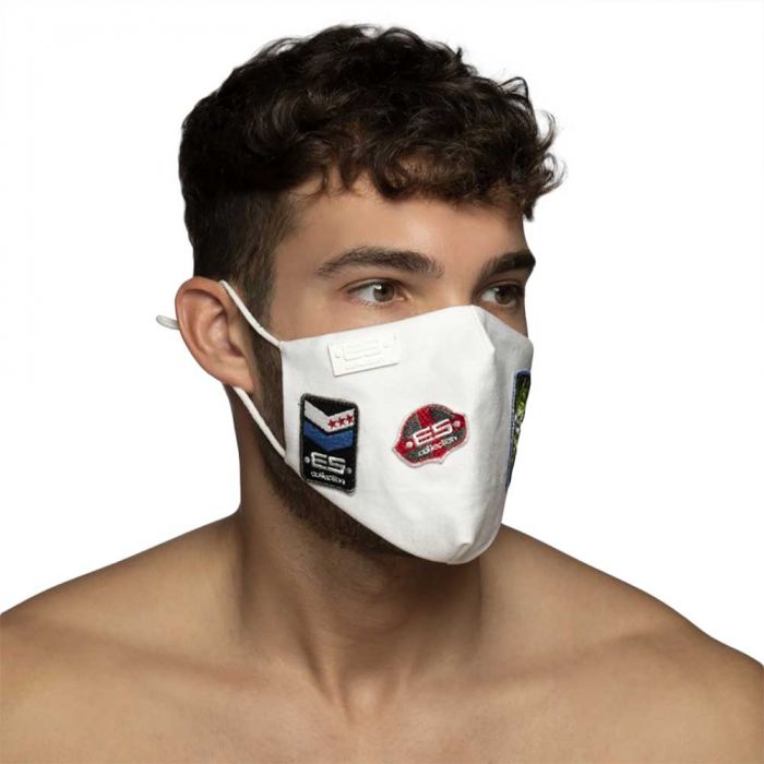 Ews Mask ES Collection Jeans Shield Face Mask AC126 White Mens Accessories