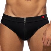 Addicted Allover Zip Swim Brief ADF150 Black