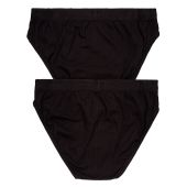 Holeproof Cotton Mock Rib Brief 2-Pack MZZX2A Black