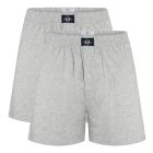 Coast Mens 2-Pack Knit Boxer Shorts KPB0002 Grey