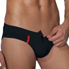 Doreanse Zip Slip Brief 1269 Black Mens Underwear