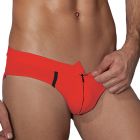 Doreanse Zip Slip Brief 1269 Red Mens Underwear