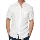 Coast Short Sleeve Linen Shirt 18CCC401 White Mens Shirt