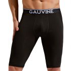 Gauvine Cotton Classic Long Boxer Brief 3016 Black Mens Underwear