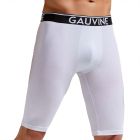 Gauvine Cotton Classic Long Boxer Brief 3016 White Mens Underwear
