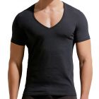 Gauvine Essential Tops Deep V-Neck T-Shirt 5003 Black Mens T-Shirt