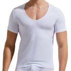 Gauvine Essential Tops Half Sleeve V-Neck T-Shirt 5001 White Mens T-Shirt