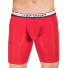 Obviously PrimeMan Boxer Brief 9 Inch Leg A01 Red Mens Underwear