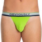 Obviously PrimeMan Thong A06 Lime Mens Underwear