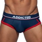Addicted Sport Mesh Brief AD738 Navy Mens Underwear